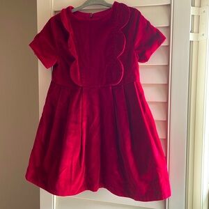 Red velvet girls Jacadi dress!